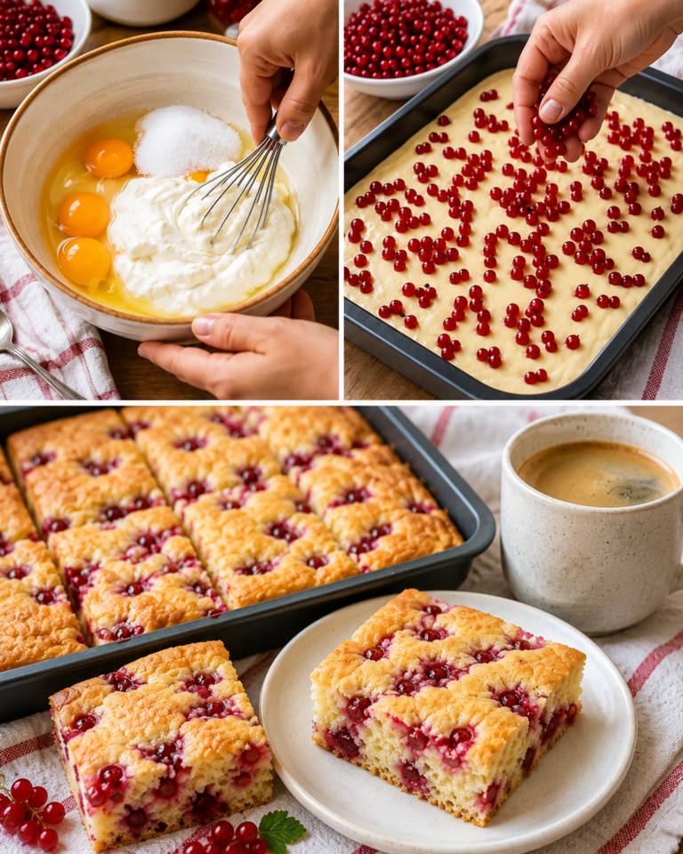 Torta in tazza ai ribes con panna acida: il dolce facile e soffice che conquista tutti