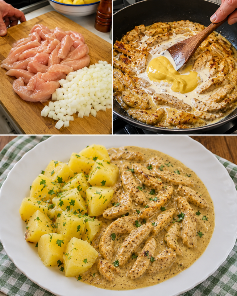 Straccetti di pollo con delicata salsa alla senape: il secondo cremoso e veloce pronto in soli 30 minuti