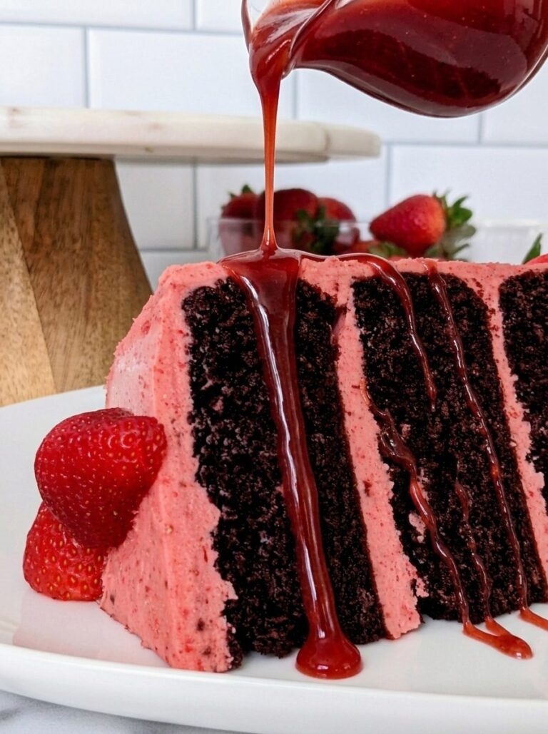 Torta al Cioccolato con Crema al Burro alle Fragole: il dolce scenografico che conquista al primo morso