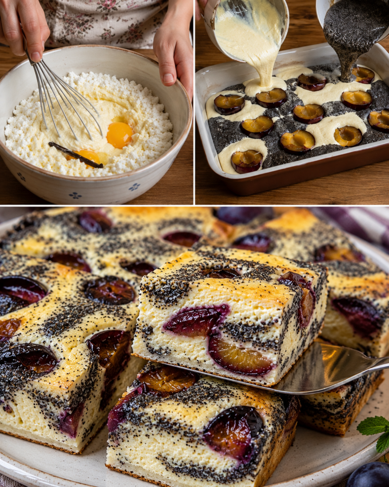 Torta Morbida di Ricotta, Prugne e Semi di Papavero Senza Farina: Leggera, Cremosa e Ricca di Gusto