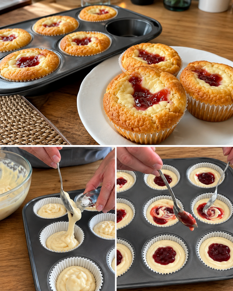 Muffin alle Fragole con Ripieno Cheesecake: Soffici, Cremosi e Irresistibili