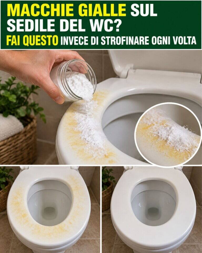 Macchie gialle sul sedile del WC? Fai QUESTO invece di strofinare ogni volta