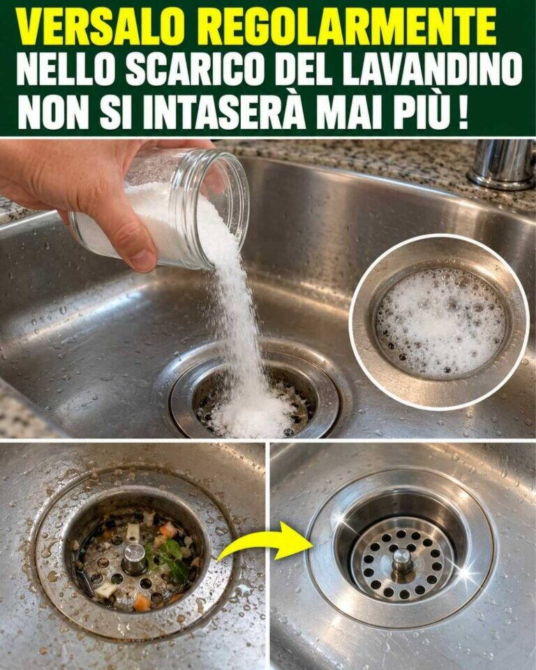 Versalo regolarmente nello scarico 💥 Aiuta a evitare che si intasi di nuovo