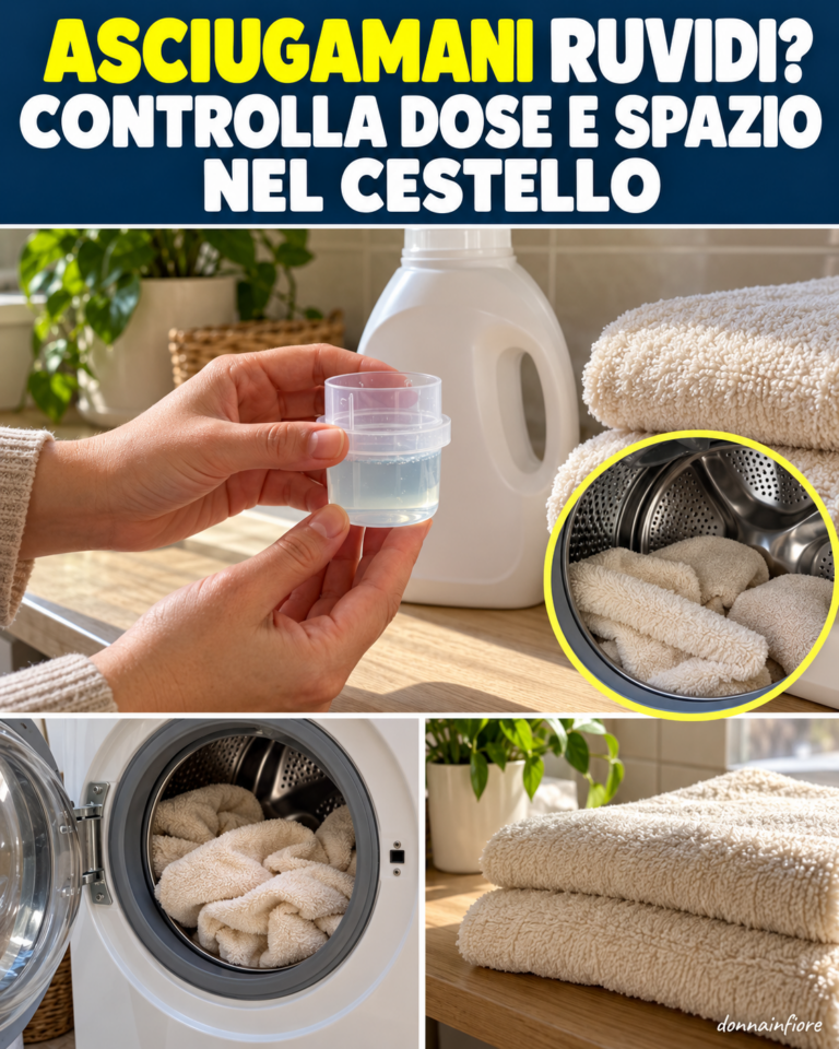 Asciugamani ruvidi? Prima dell’ammorbidente controlla dose di detersivo e spazio nel cestello